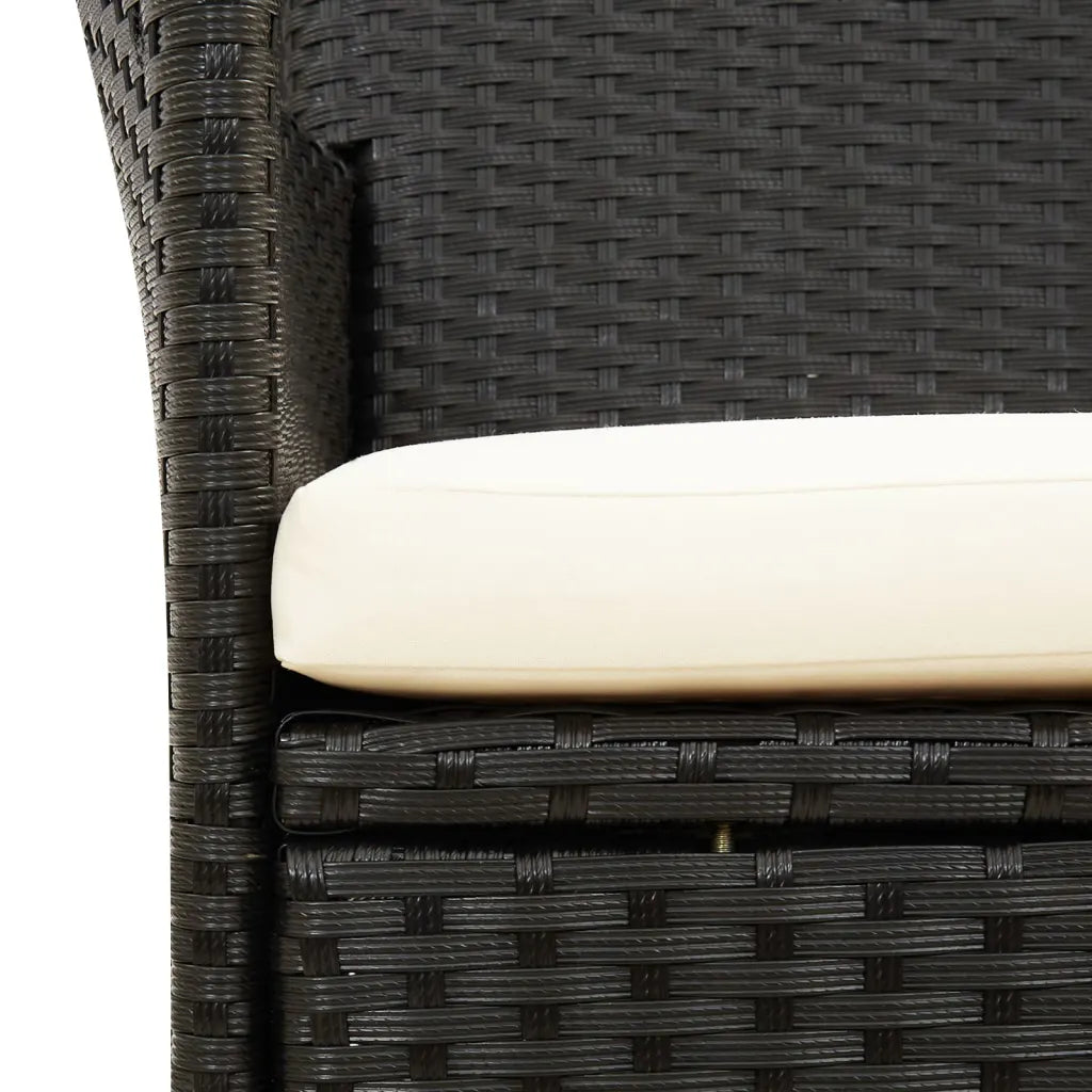 table rectangulaire bois acacia avec chaises noires