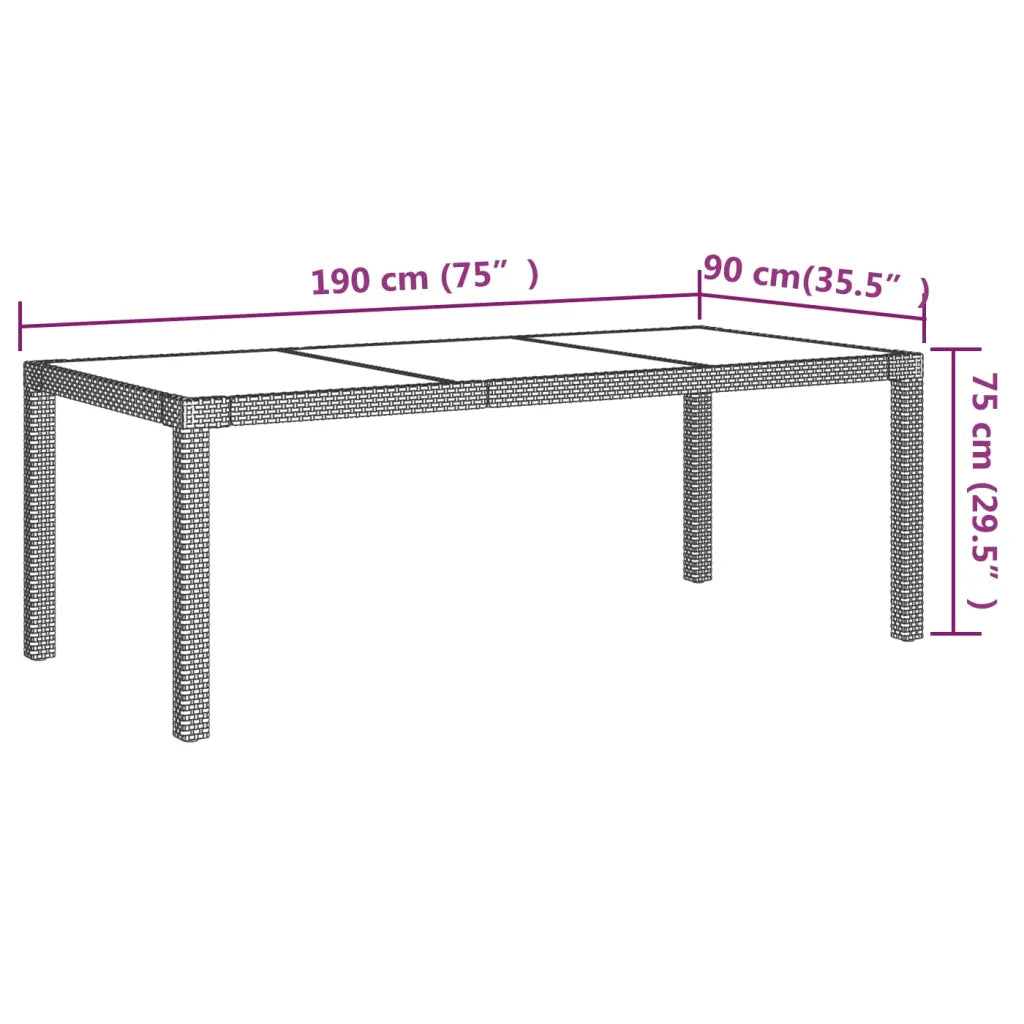 dimesions du salon extérieur 6 places design contemporain