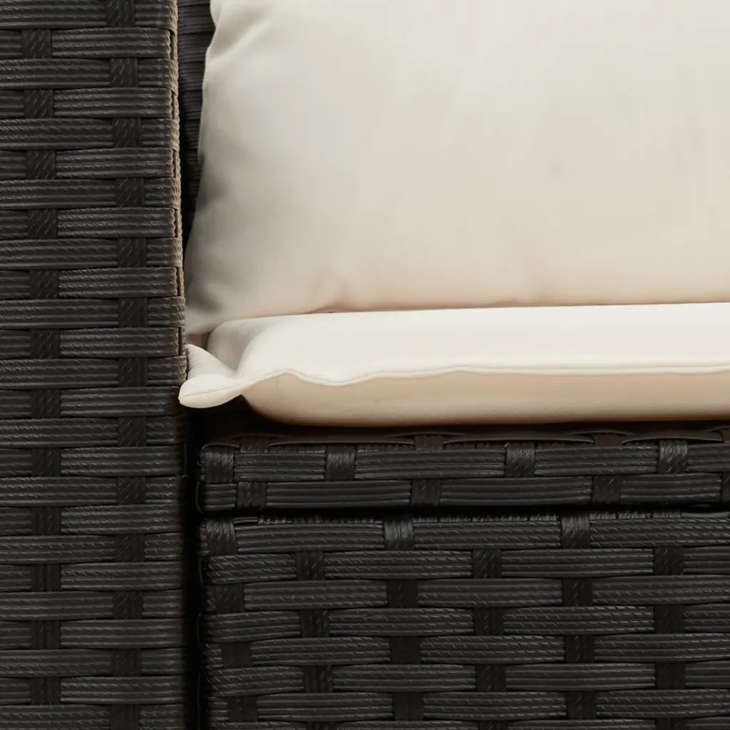 Vue de face du canapé de jardin 2 places modulaire avec coussins épais amovibles