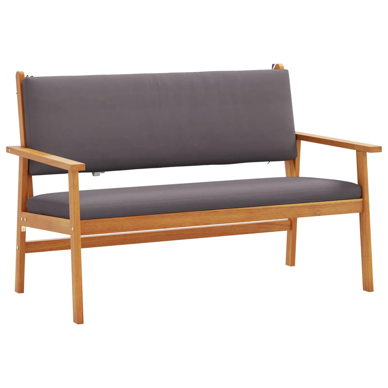 Banc en bois d’acacia du salon de jardin 4 places.