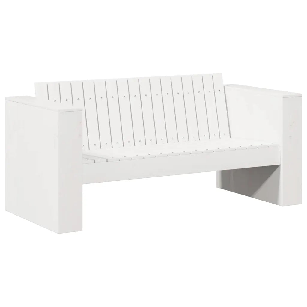 Canapé de jardin en bois blanc avec design contemporain minimaliste pour balcon

