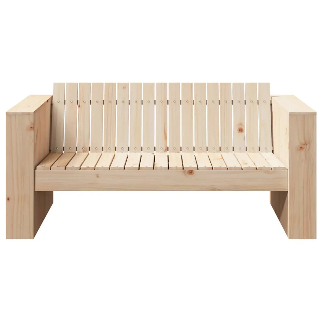 Canapé de jardin en bois blanc avec design épuré, assemblage facile

