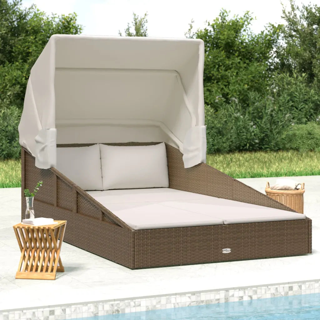 Transat avec toit ajustable, zone de couchage 198 x 106 cm, design élégant