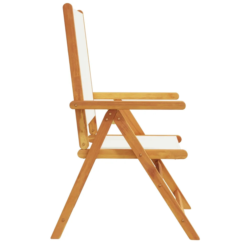 Chaise de jardin acacia massif vue de profil finition huilée résistant intempéries