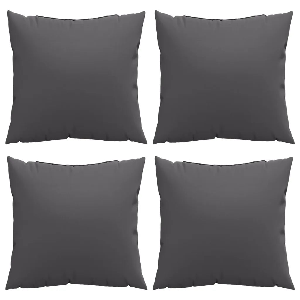 Lot de 4 coussins anthracite pour canapé outdoor, confort optimal