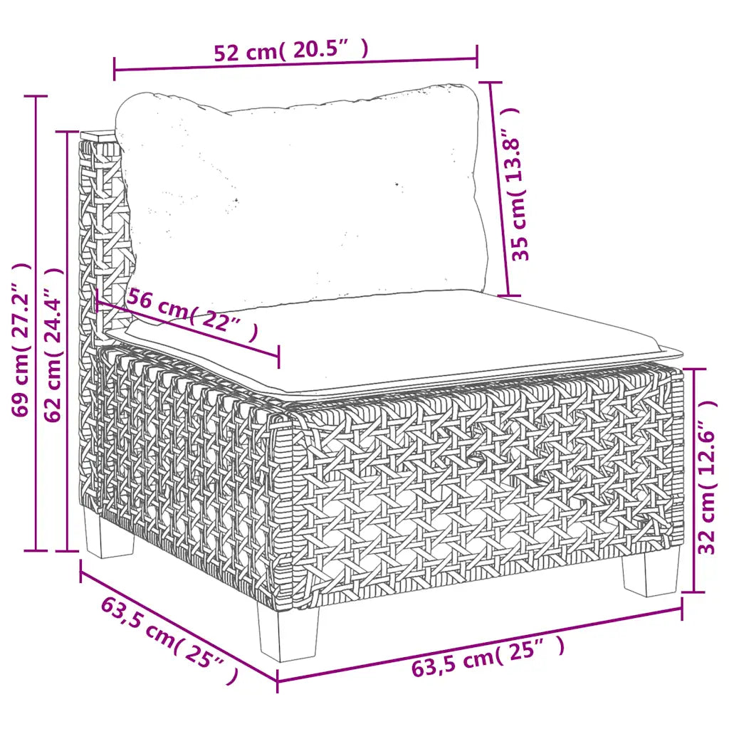 Canapé de jardin extérieur beige avec coussins épais rembourrés, confort optimal
