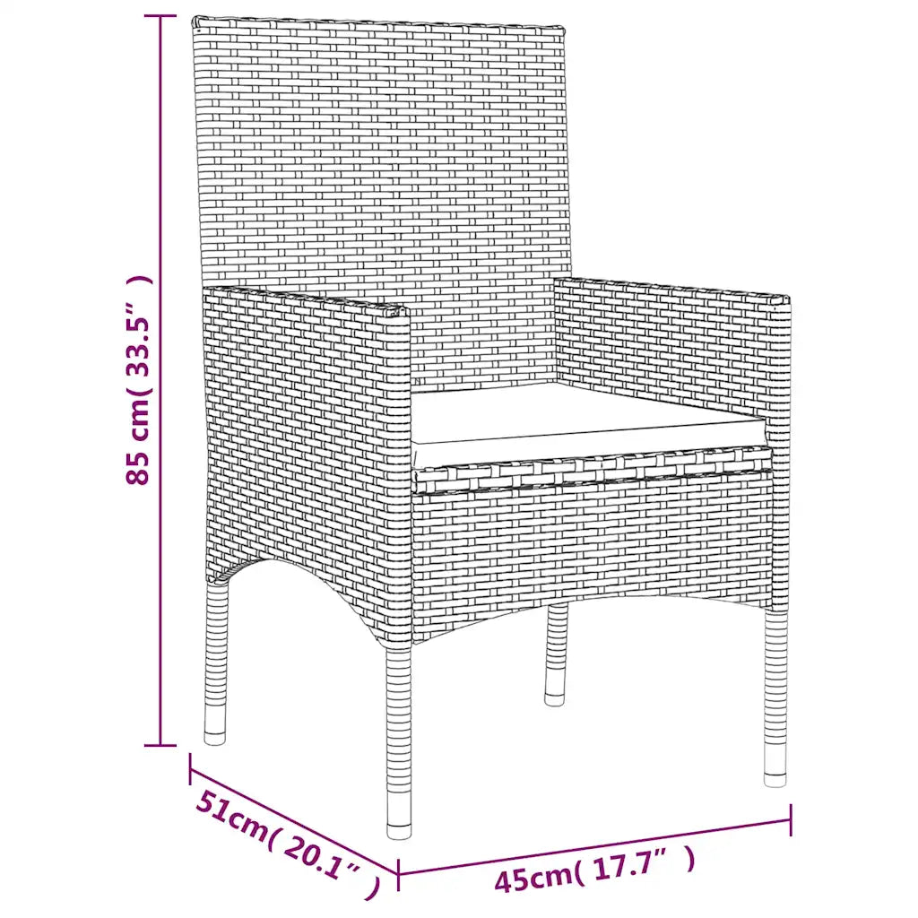 Dimensions du Fauteuil de Salon de Jardin Bas en résine
