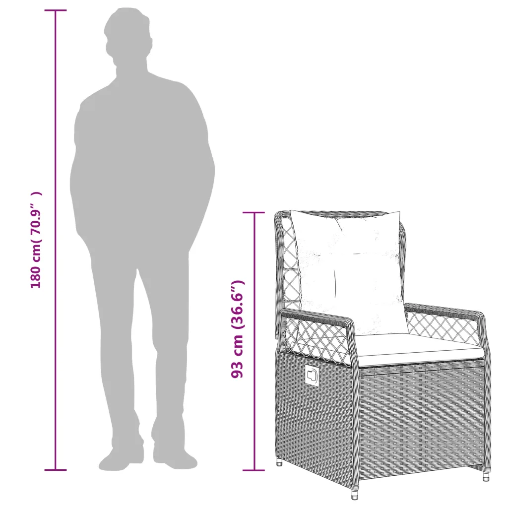 Plan à l'échelle humaine pour la dimension du Fauteuil