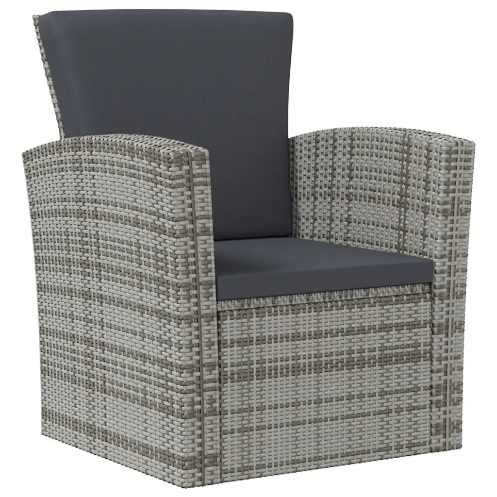 Fauteuil individuel salon de jardin Acapulco avec accoudoirs et coussin moelleux 7cm