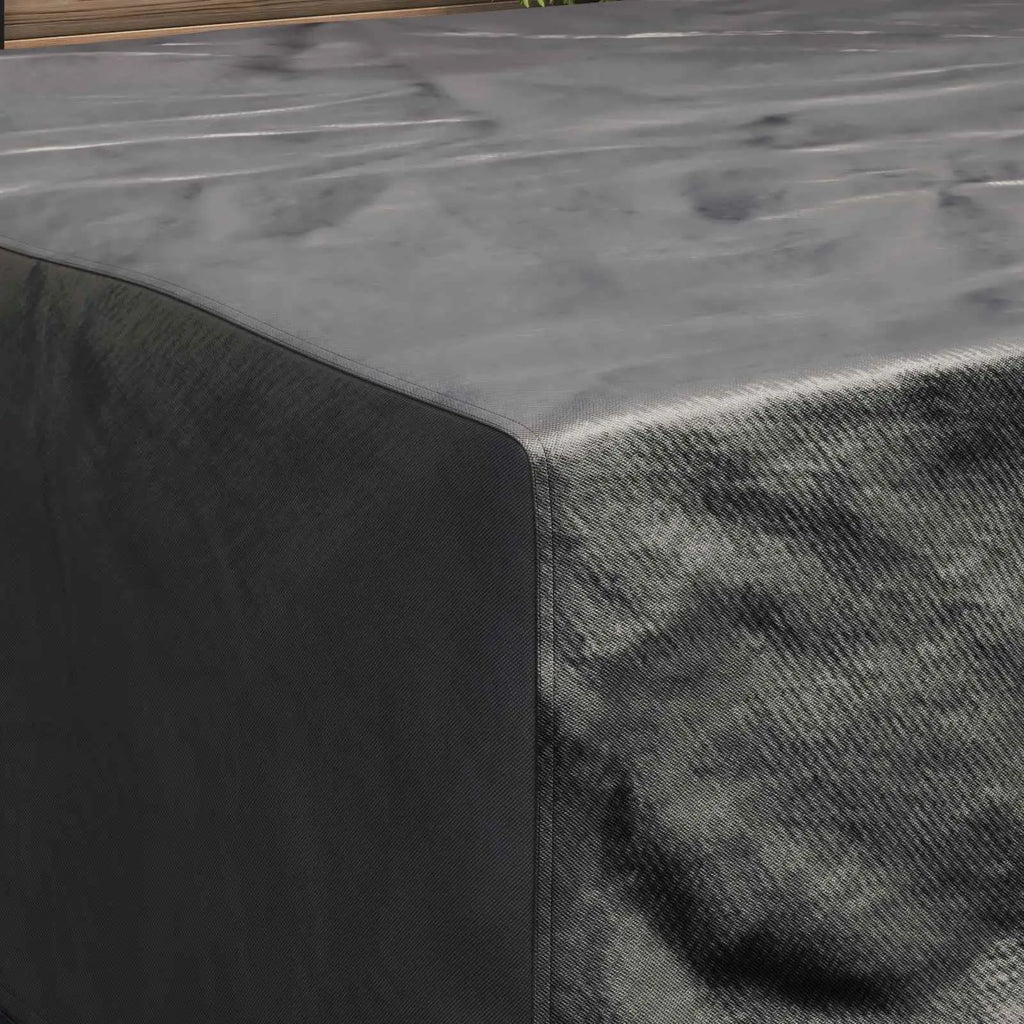 Détail tissu imperméable 210D noir résistant aux intempéries et UV pour housse jardin