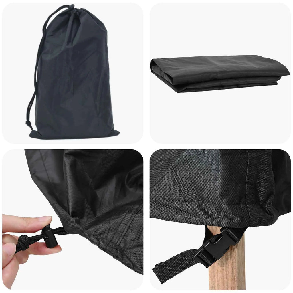 Accessoires housse protection : sac de rangement noir et sangles de fixation inclus