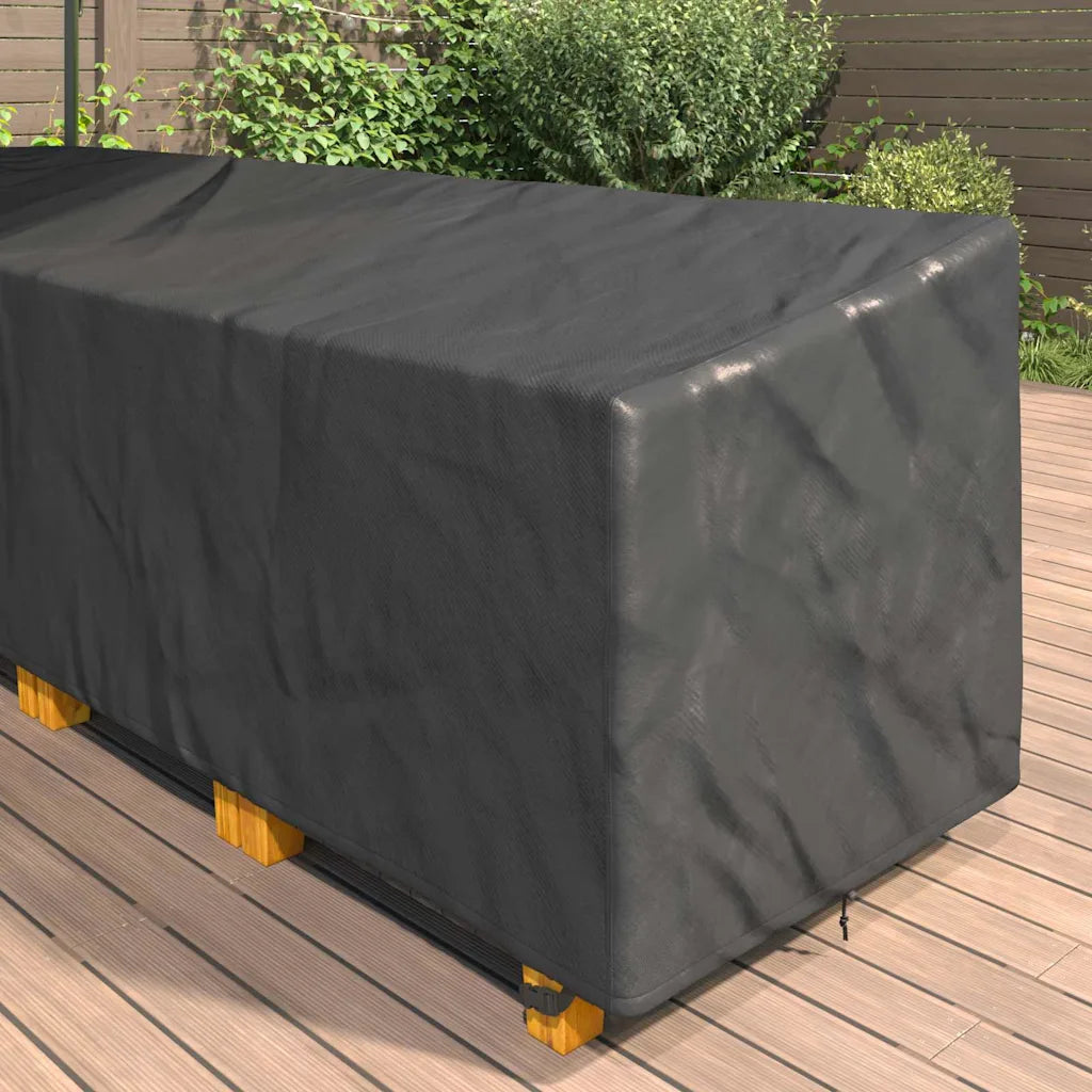 Détail de la housse de protection pour salon de jardin, matériaux imperméables de qualité
