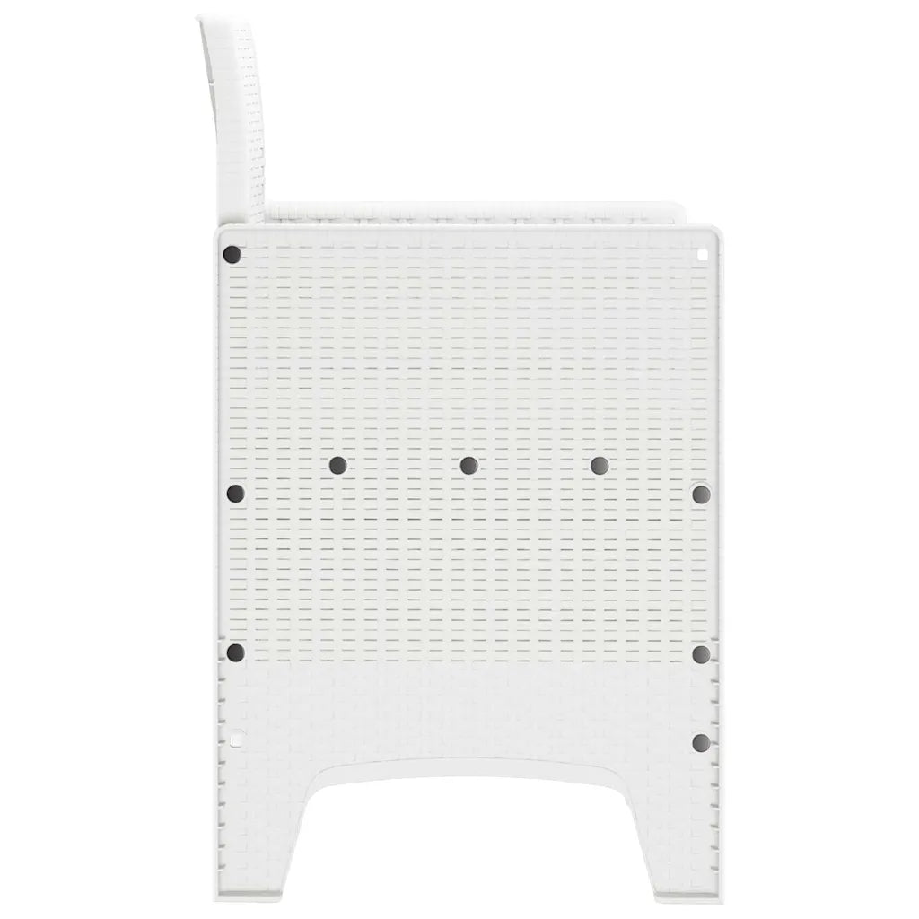 Chaise de jardin blanche polypropylène structure robuste 120 kg prix attractif