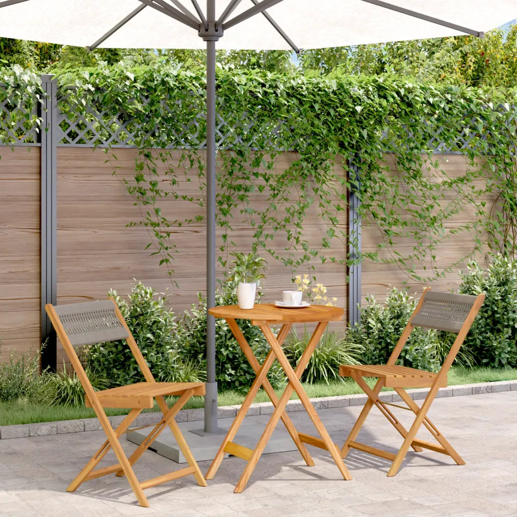 Petit Salon de Jardin avec dossier gris