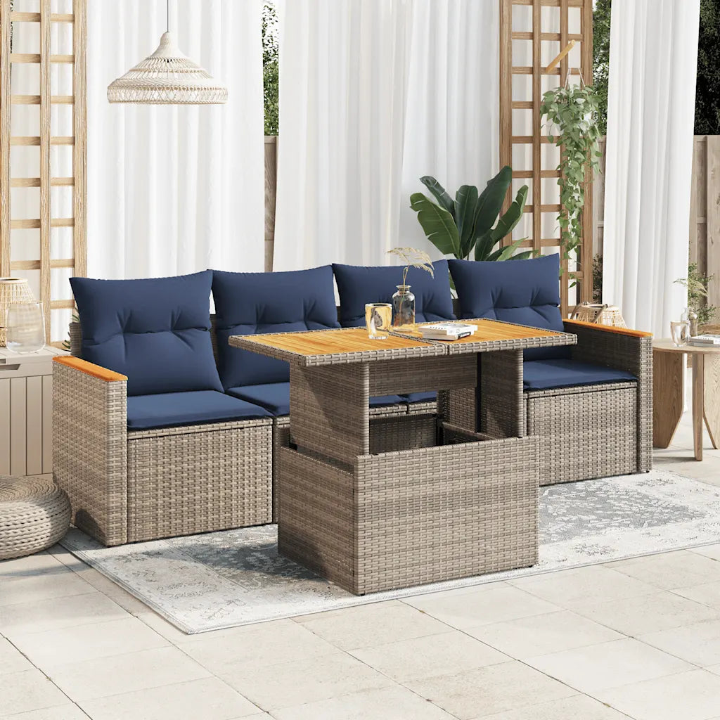 Un magnifique Salon de Jardin avec un plateau en Acacia.