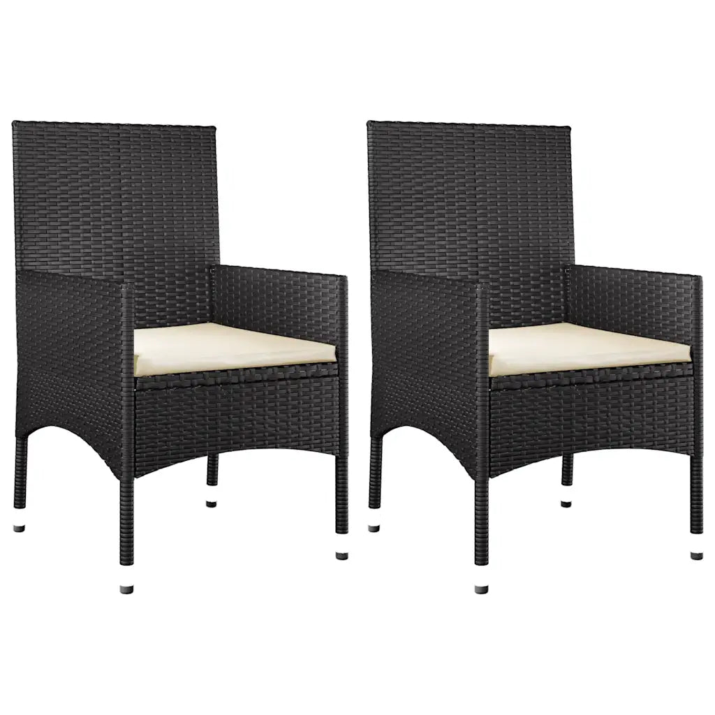 Deux Fauteuils en résine noirs