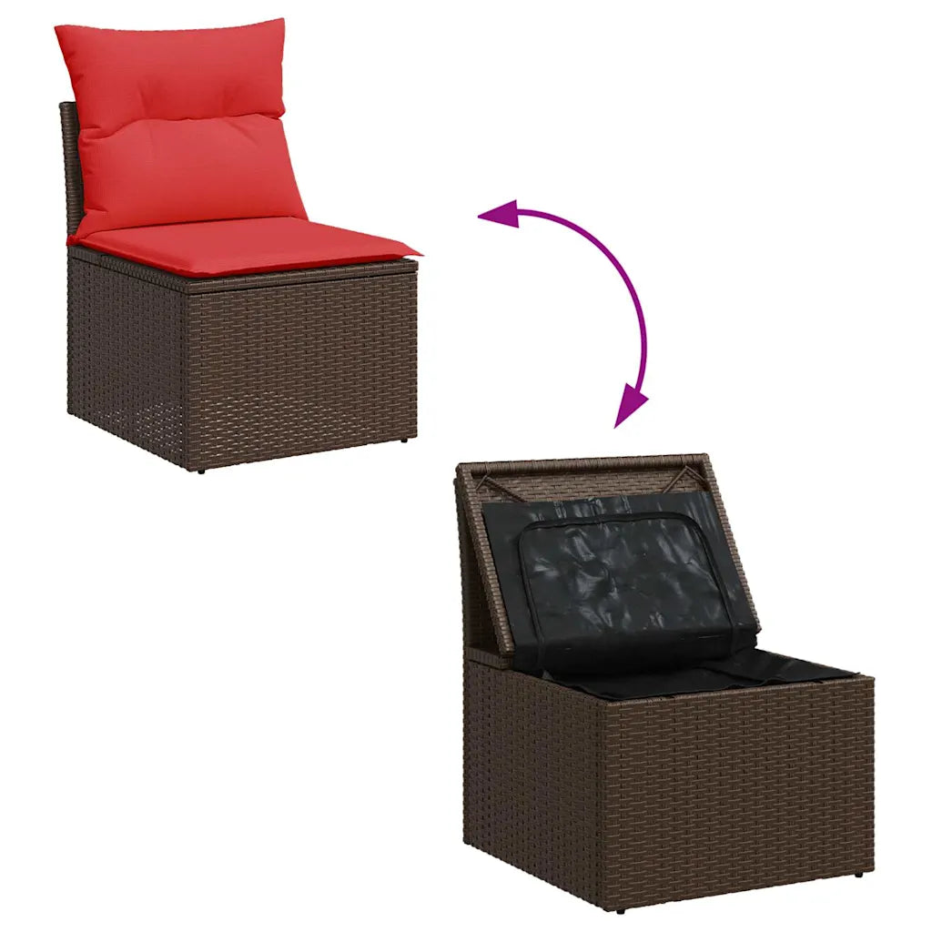 Un ensemble de Salon de Jardin en Rotin moderne et pas cher. Disponible en 4 coloris.