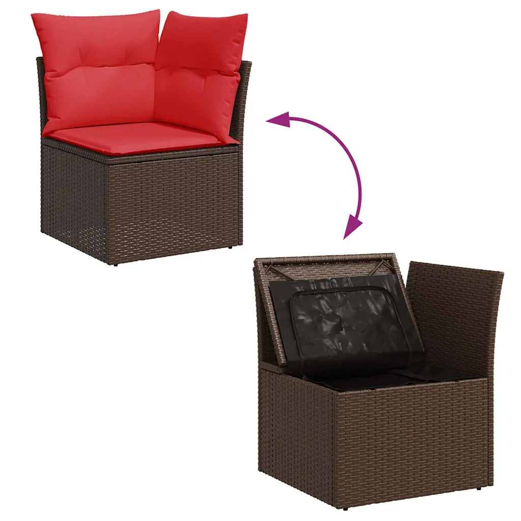Un ensemble de Salon de Jardin en Rotin moderne et pas cher. Disponible en 4 coloris.
