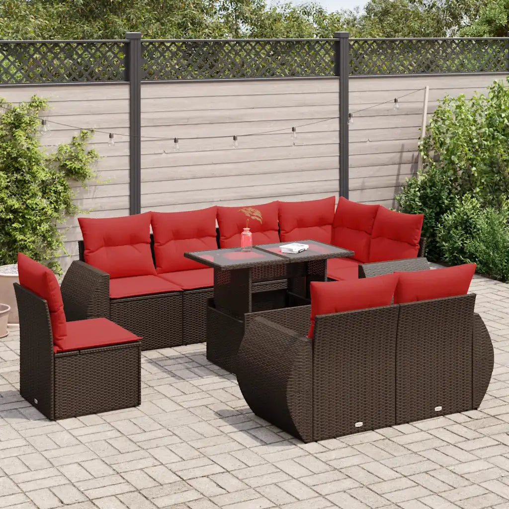 Un ensemble de Salon de Jardin en Rotin moderne et pas cher. Disponible en 4 coloris.