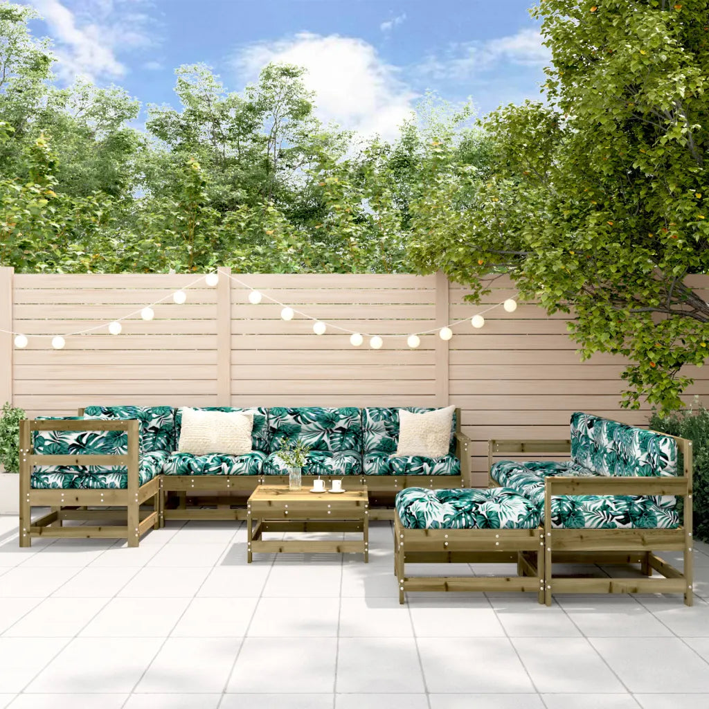 Un Salon de Jardin en Pin modulable, pratique et imposant.