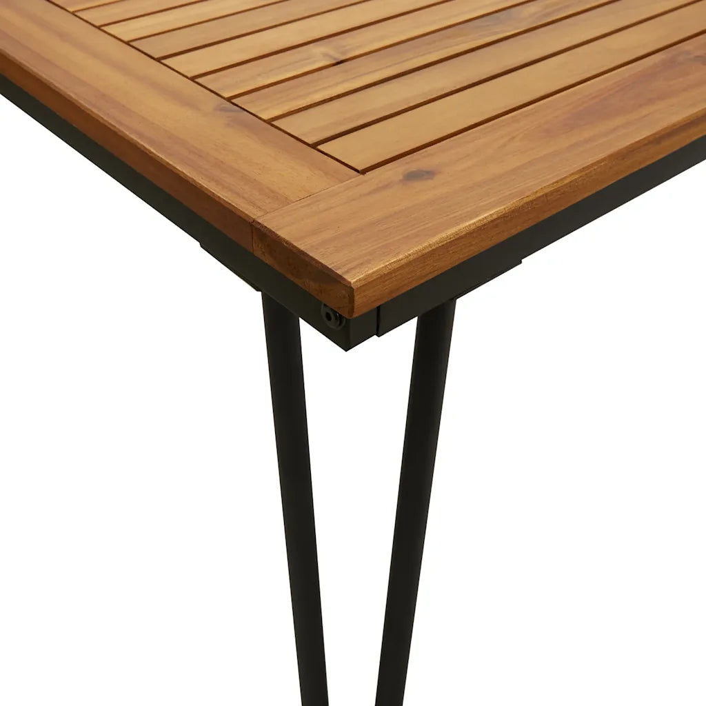 Vue dessus table jardin bois acacia 180x90 cm design moderne