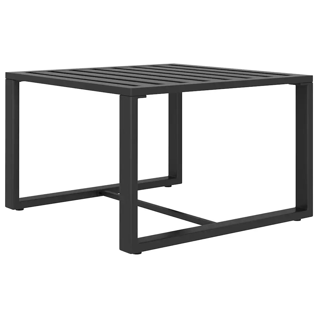 Exemple agencement salon jardin modulable avec table basse aluminium
