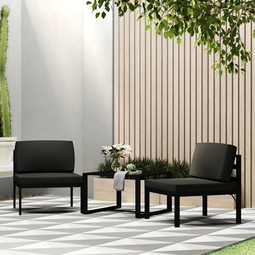 Table basse jardin aluminium anthracite 60x60 cm modulable intérieur extérieur
