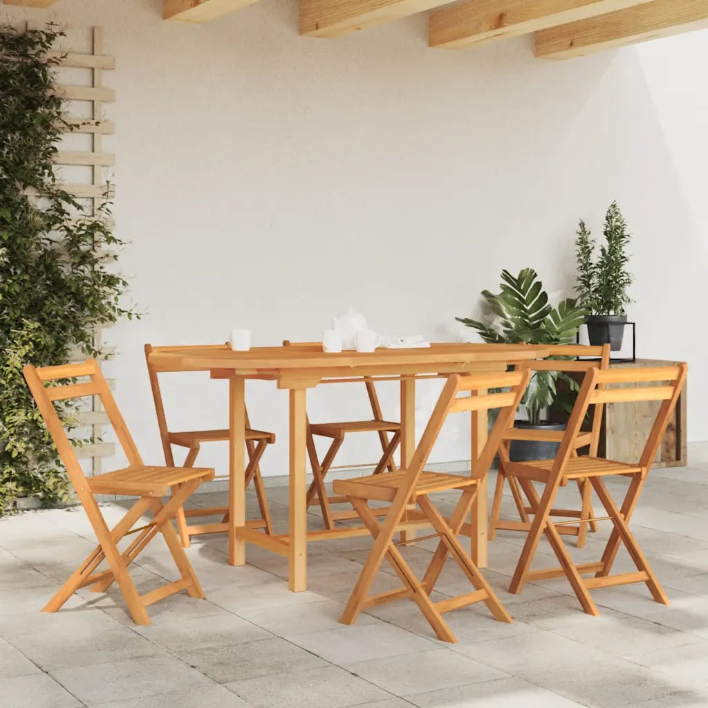 Table terrasse teck extensible position compacte 110 cm pour 4 personnes