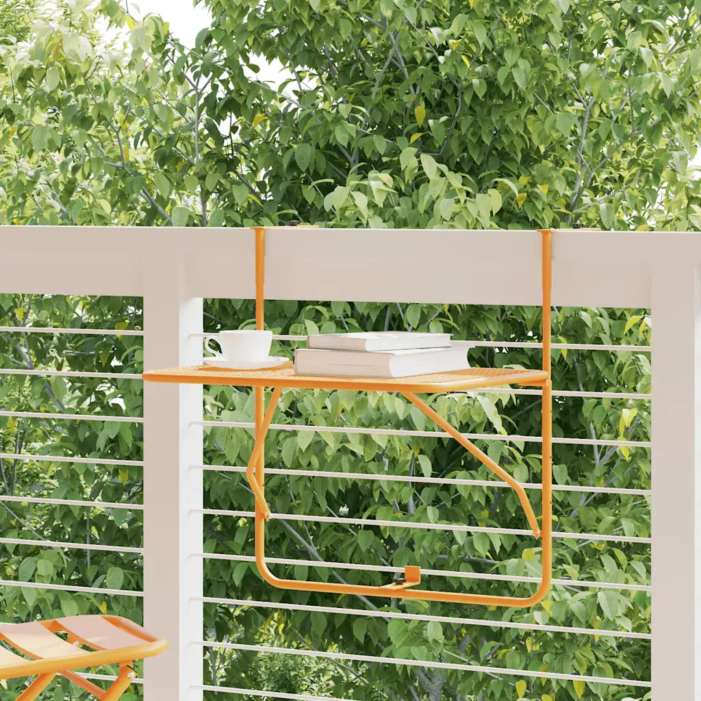 Table balcon pliable acier jeune 60x40x65 cm finition électrodéposition
