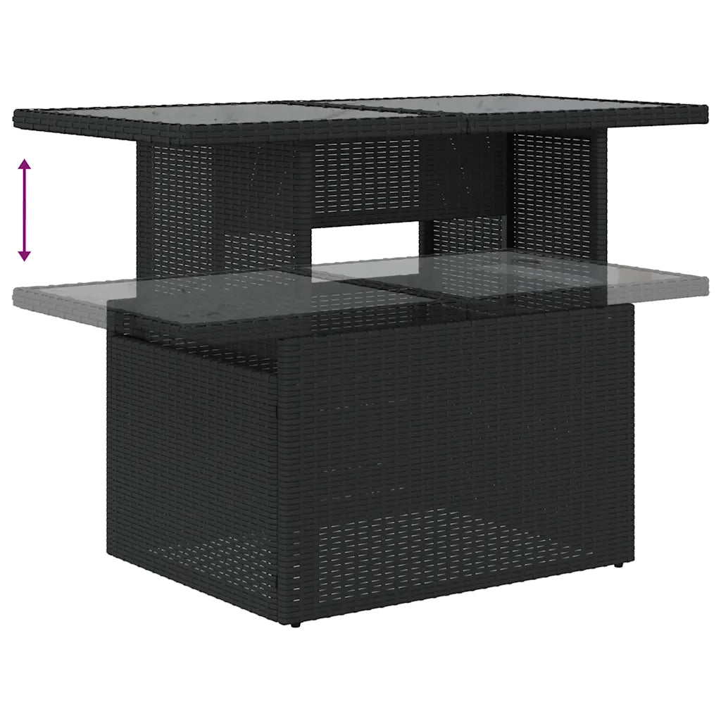 table relevée en mode repas avec ses différentes hauteurs visibles