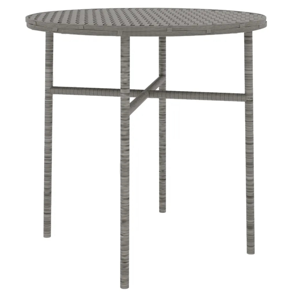Ensemble bistrot moderne en résine PE avec chaises empilables.
