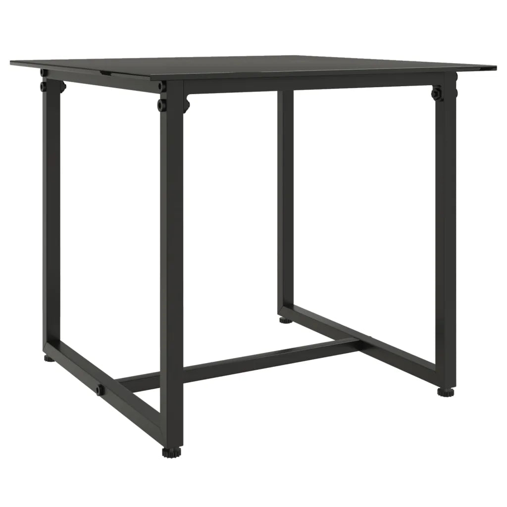 Table basse en verre trempé assortie au salon de jardin extérieur.