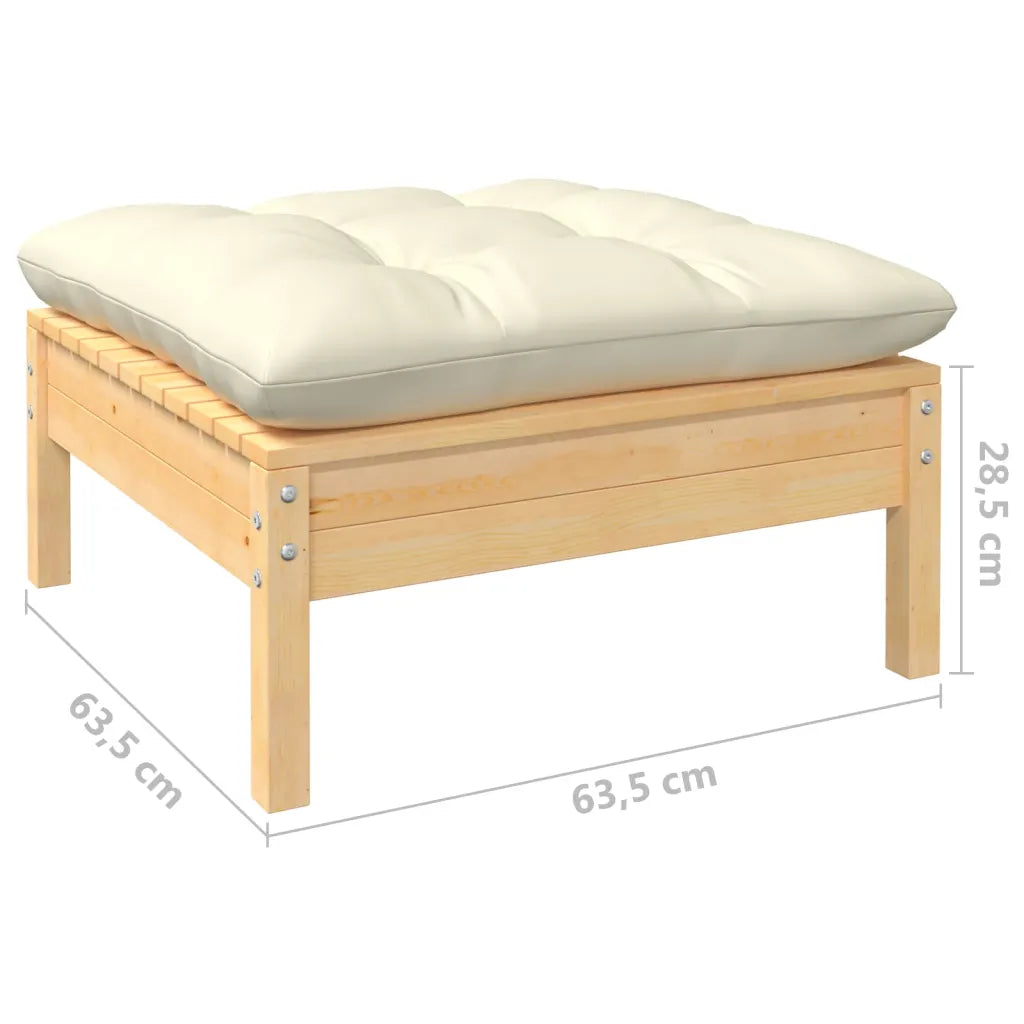 Repose-pieds table basse modulable salon de jardin 63,5x63,5cm pin massif
